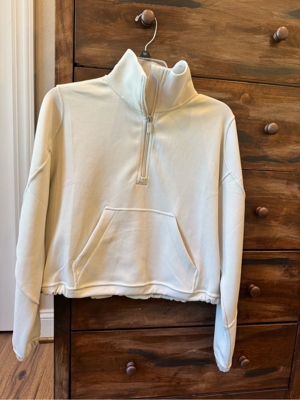 Lululemon Women's Cream Quarter-Zip Pullover Sweatshirt